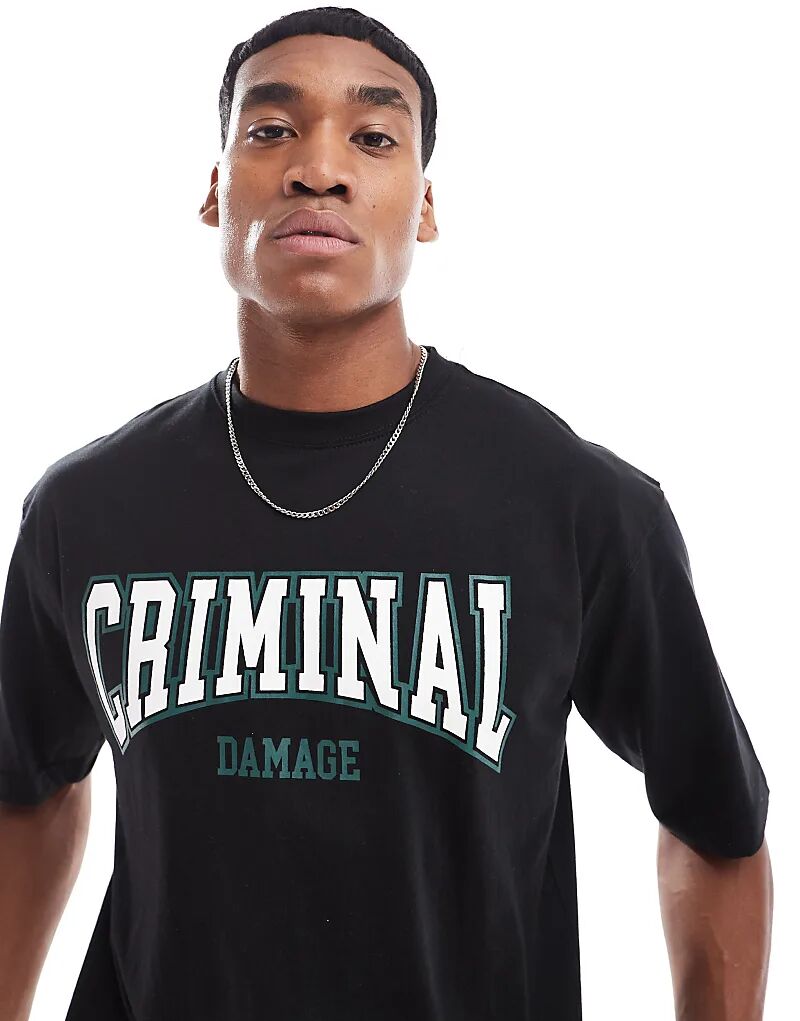 Футболка кампуса черного цвета Criminal Damage
Футболка кампуса черного цвета Criminal Damage