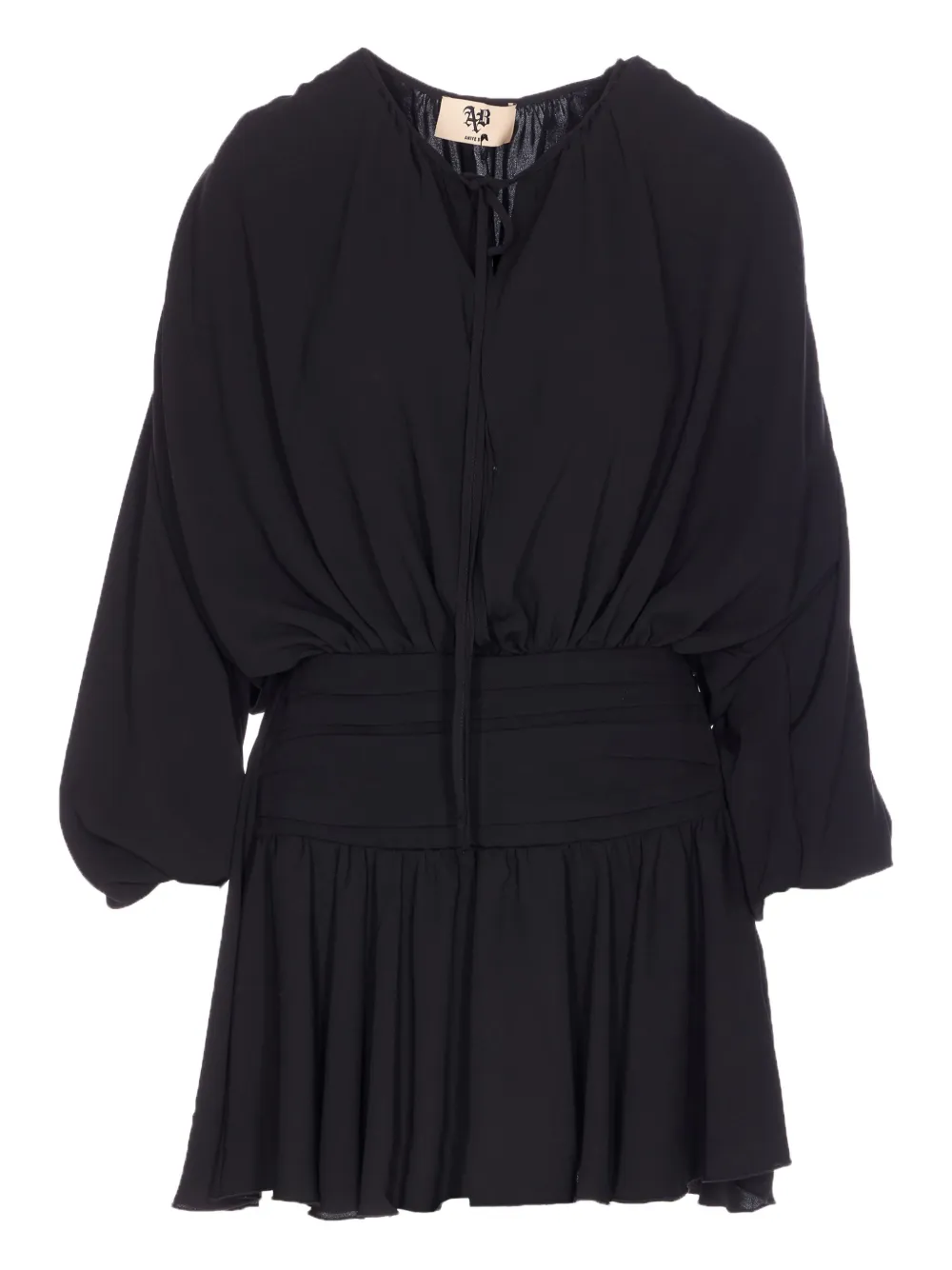Мини-платье с длинными рукавами и V-образным вырезом Aniye By, черный
Мини-платье с длинными рукавами и V-образным вырезом Aniye By, черный
