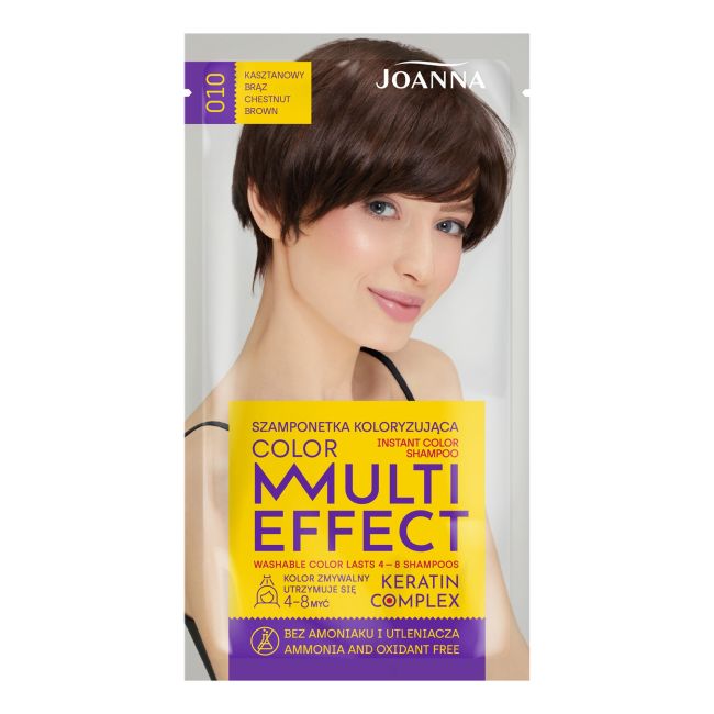 Многоцветный шампунь для окрашивания волос Joanna, цвет 10 chestnut brown, 35 гр
Многоцветный шампунь для окрашивания волос Joanna, цвет 10 chestnut brown, 35 гр