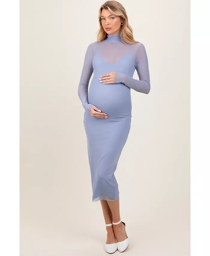 Беременное платье-миди приталенного кроя с сетчатой накладкой цвета лесной зелени Pinkblush
Беременное платье-миди приталенного кроя с сетчатой накладкой цвета лесной зелени Pinkblush