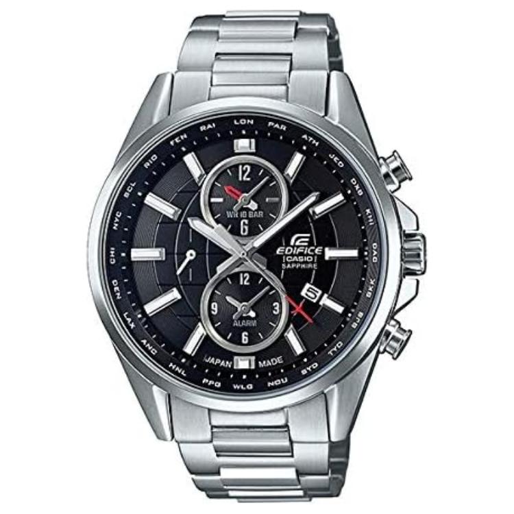 CASIO Мужские часы с кварцевым механизмом на стальном браслете, черный циферблат
CASIO Мужские часы с кварцевым механизмом на стальном браслете, черный циферблат