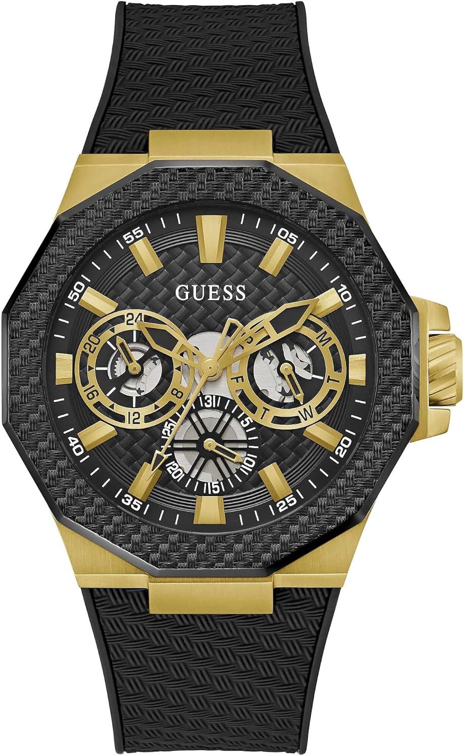 GUESS Black and Gold-Tone многофункциональные часы
GUESS Black and Gold-Tone многофункциональные часы