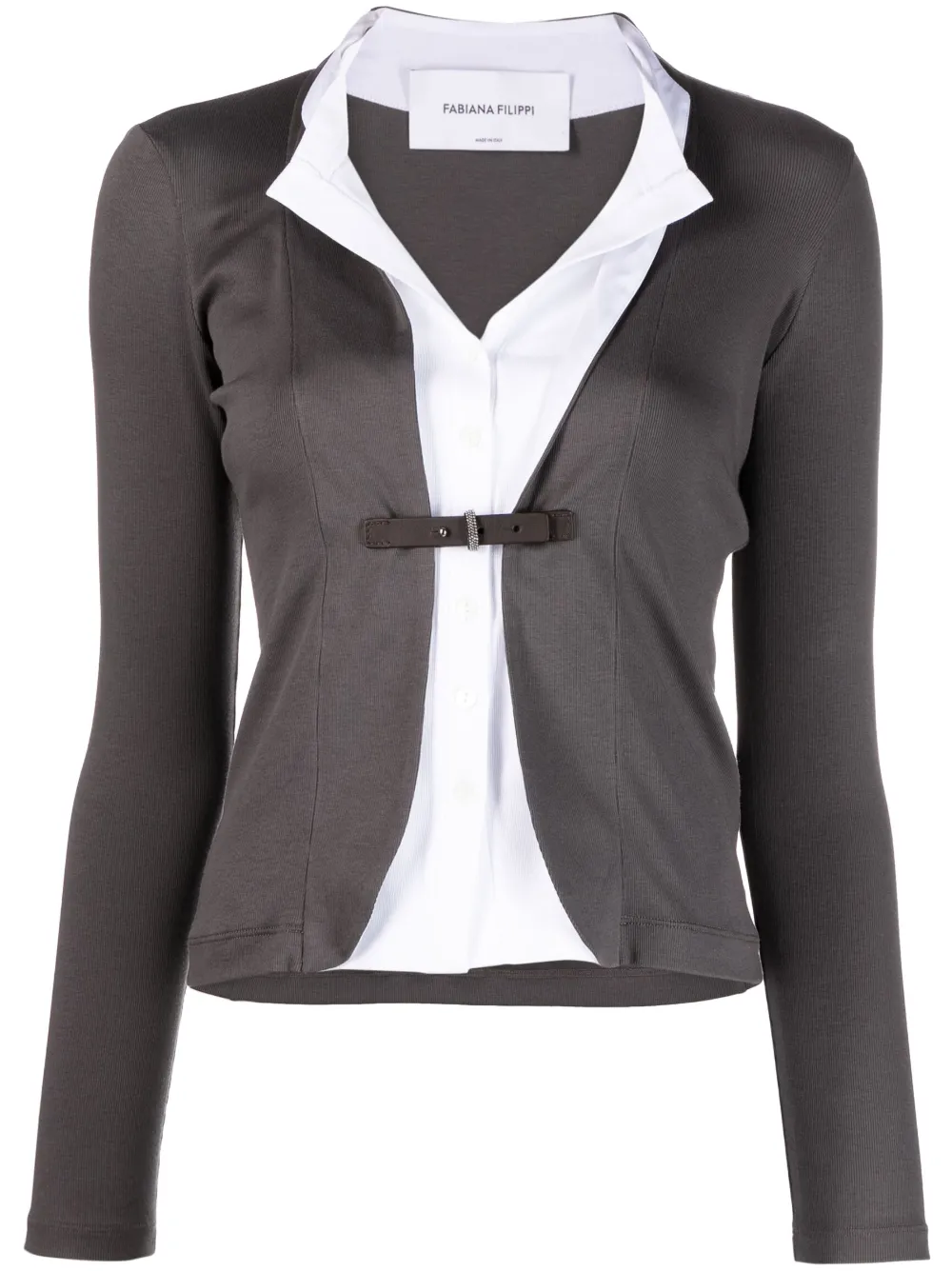 Кардиган с пряжкой Fabiana Filippi, серый
Кардиган с пряжкой Fabiana Filippi, серый