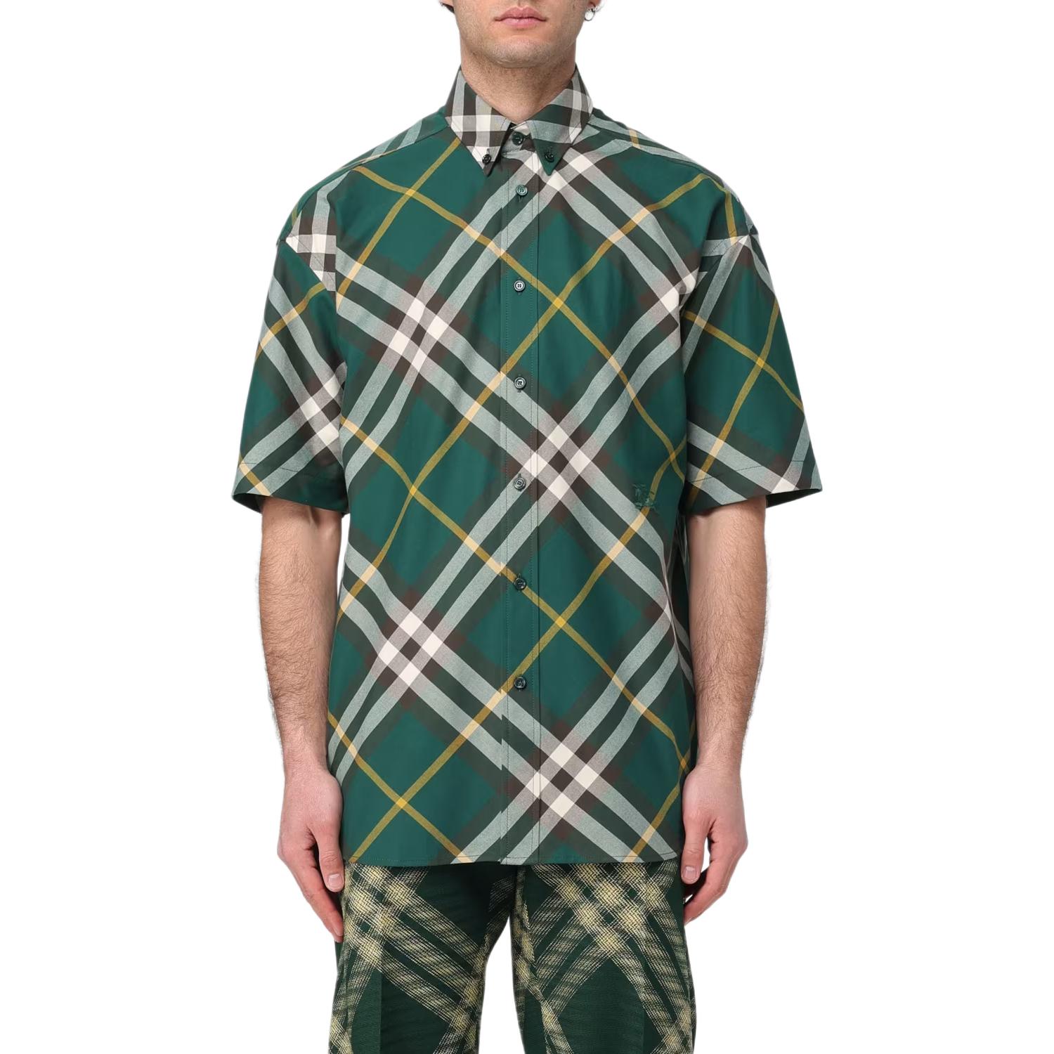 Рубашка в клетку с вышитым логотипом Burberry, зеленый
Рубашка в клетку с вышитым логотипом Burberry, зеленый