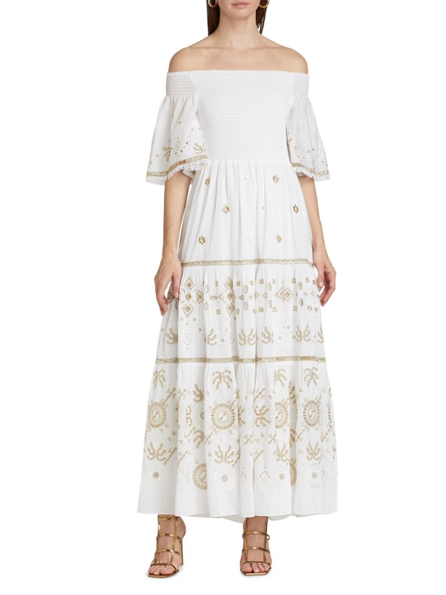 Платье-миди Квинн с вышитой сборкой вуали Kobi Halperin, белый
Платье-миди Квинн с вышитой сборкой вуали Kobi Halperin, белый