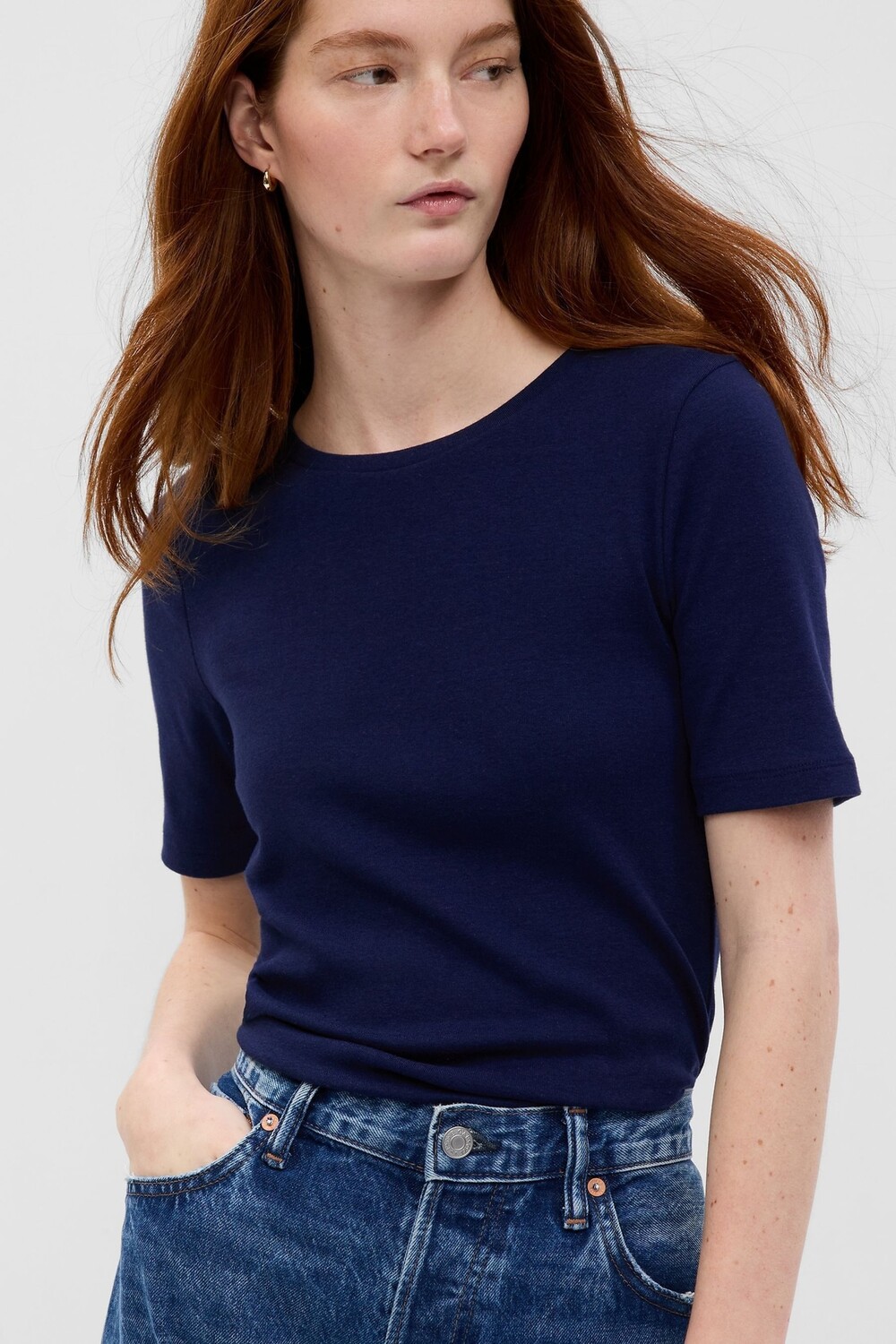 Современная футболка с короткими рукавами и круглым вырезом Gap, синий
Современная футболка с короткими рукавами и круглым вырезом Gap, синий