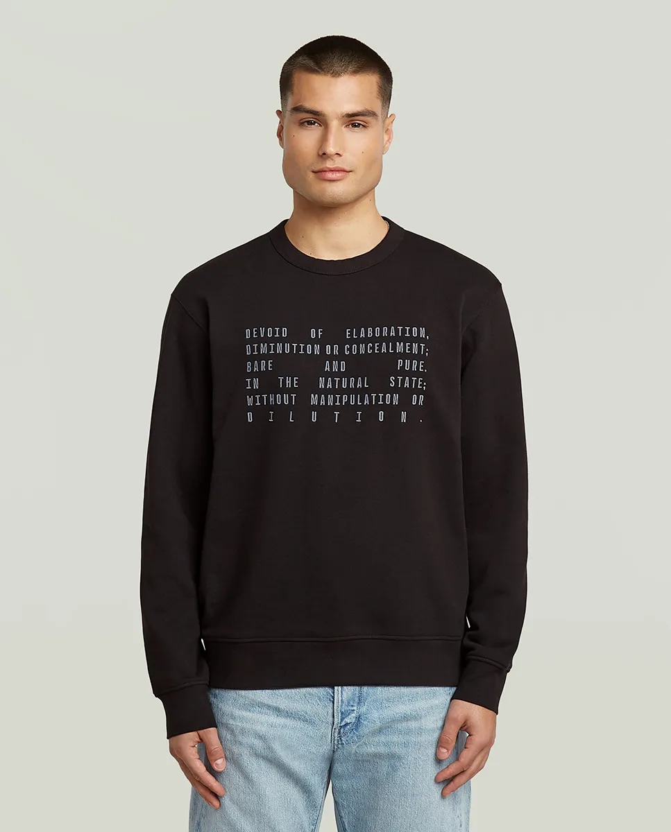 Мужской свитер с графическим текстом G-Star, черный
Мужской свитер с графическим текстом G-Star, черный