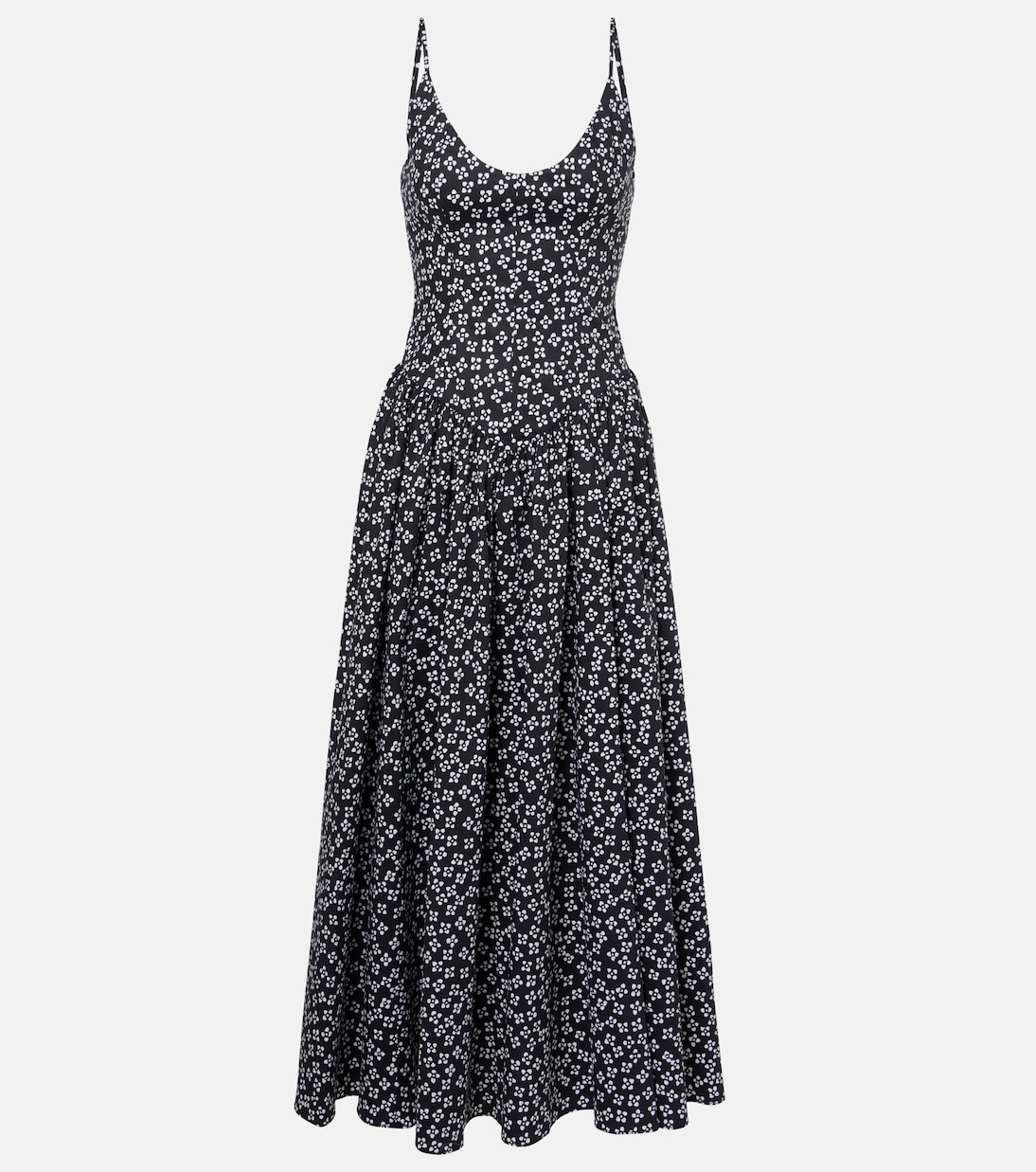 Платье миди из хлопкового поплина Dena с присборкой Staud, Black Woodblock Floral
Платье миди из хлопкового поплина Dena с присборкой Staud, Black Woodblock Floral