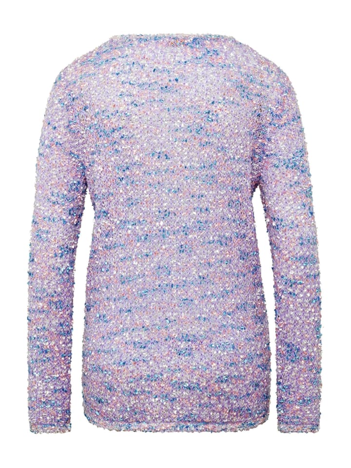 GOLDNER Короткий размер: Пуловер. Эффектный пуловер из ленточной пряжи бело-сиреневого цвета
GOLDNER Короткий размер: Пуловер. Эффектный пуловер из ленточной пряжи бело-сиреневого цвета