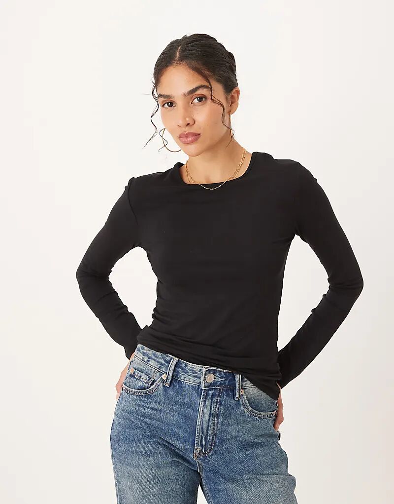 Лонгслив JDY с круглым вырезом и длинными рукавами, черный
Лонгслив JDY с круглым вырезом и длинными рукавами, черный