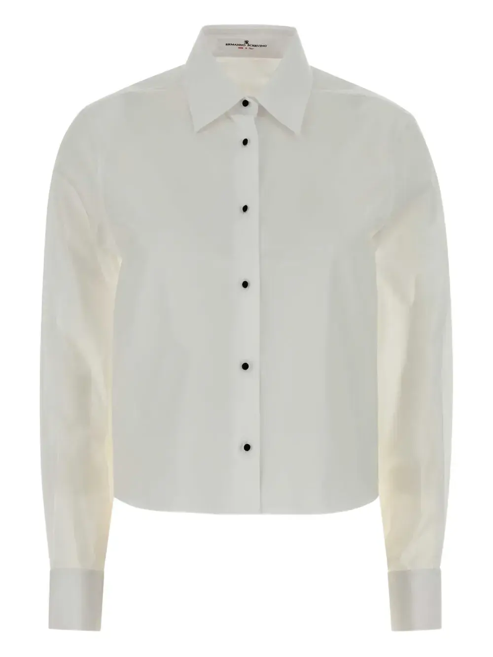 Хлопковая рубашка на пуговицах Ermanno Scervino, белый
Хлопковая рубашка на пуговицах Ermanno Scervino, белый