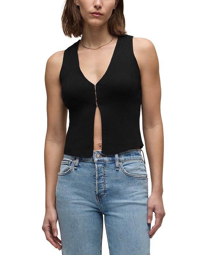 Безрукавный свитер с V-образным вырезом Hudson, черный 
Безрукавный свитер с V-образным вырезом Hudson, черный