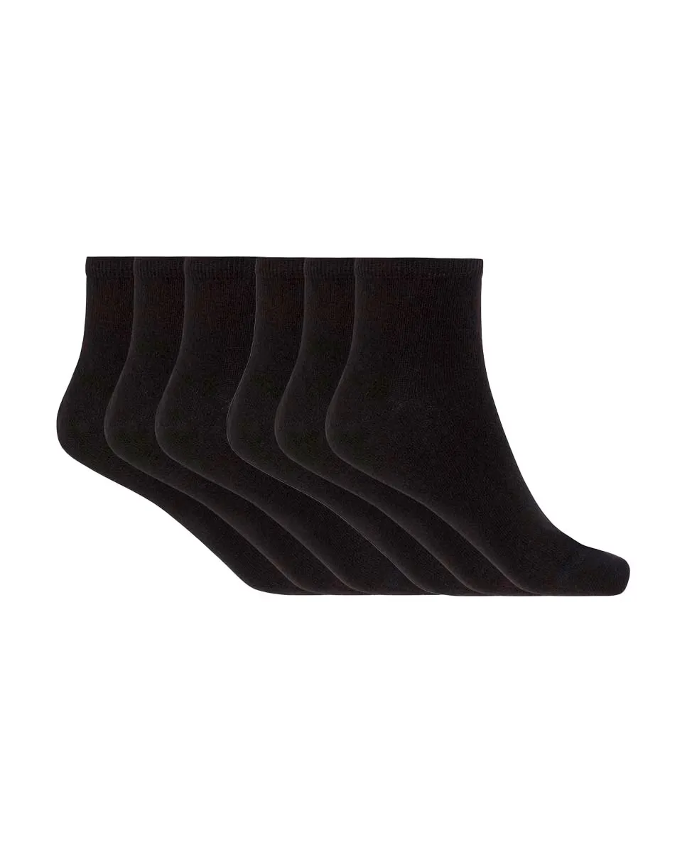 В упаковке 6 пар однотонных хлопковых женских носков Basix Punto Blanco, черный
В упаковке 6 пар однотонных хлопковых женских носков Basix Punto Blanco, черный