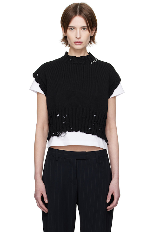 Безрукавный свитер с круглым вырезом Marni, черный
Безрукавный свитер с круглым вырезом Marni, черный