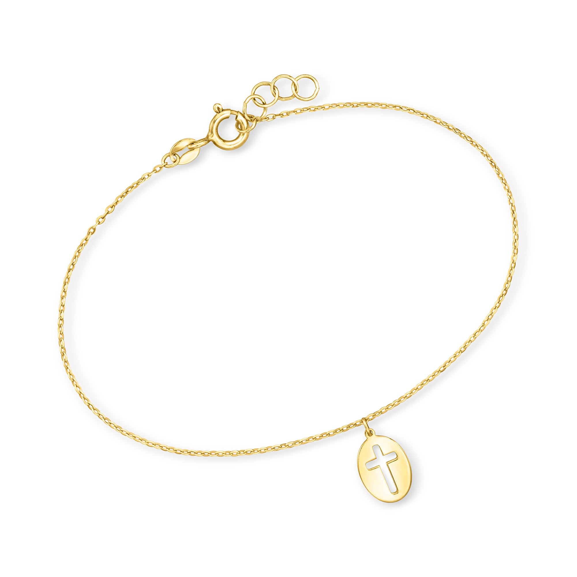 Браслет с подвесками в виде креста Canaria Italian из 10-каратного желтого золота Canaria Fine Jewelry, 7.5 In
Браслет с подвесками в виде креста Canaria Italian из 10-каратного желтого золота Canaria Fine Jewelry, 7.5 In