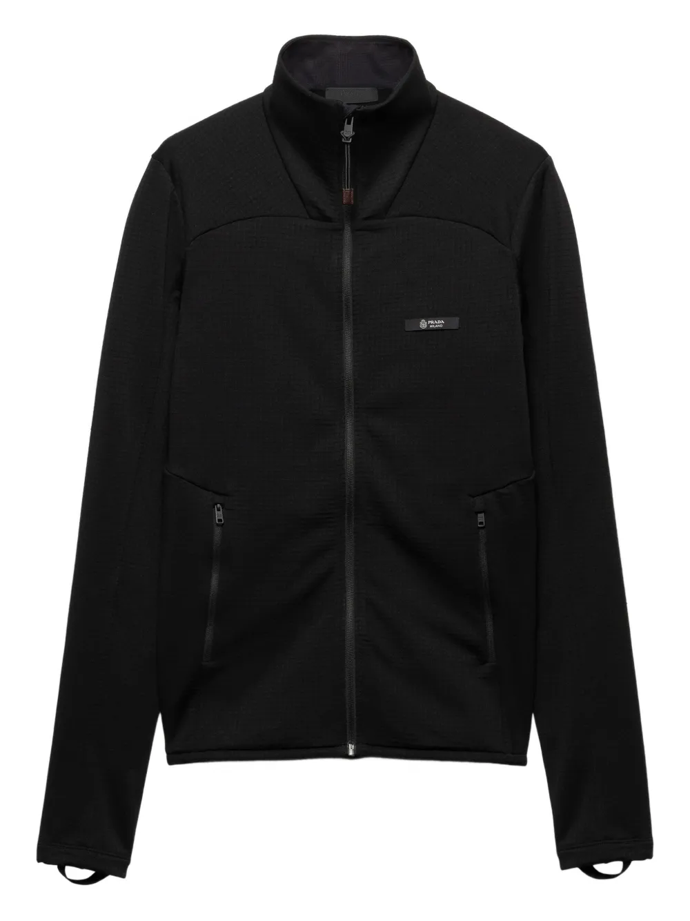 Свитер с воротником-стойкой Prada, черный
Свитер с воротником-стойкой Prada, черный