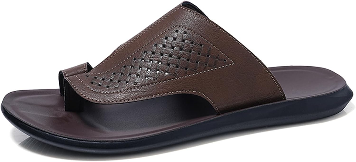 Мужские шлепанцы из кожи, с открытым носком, повседневные тапочки, летние сандалии типа «фишерман» для мужчин Abborora, темно-коричневый
Мужские шлепанцы из кожи, с открытым носком, повседневные тапочки, летние сандалии типа «фишерман» для мужчин Abborora, темно-коричневый