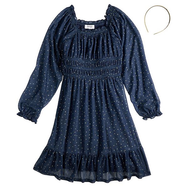 Платье с блестками и повязка для девочек 7-16 лет, размеры regular и plus Speechless, Navy
Платье с блестками и повязка для девочек 7-16 лет, размеры regular и plus Speechless, Navy