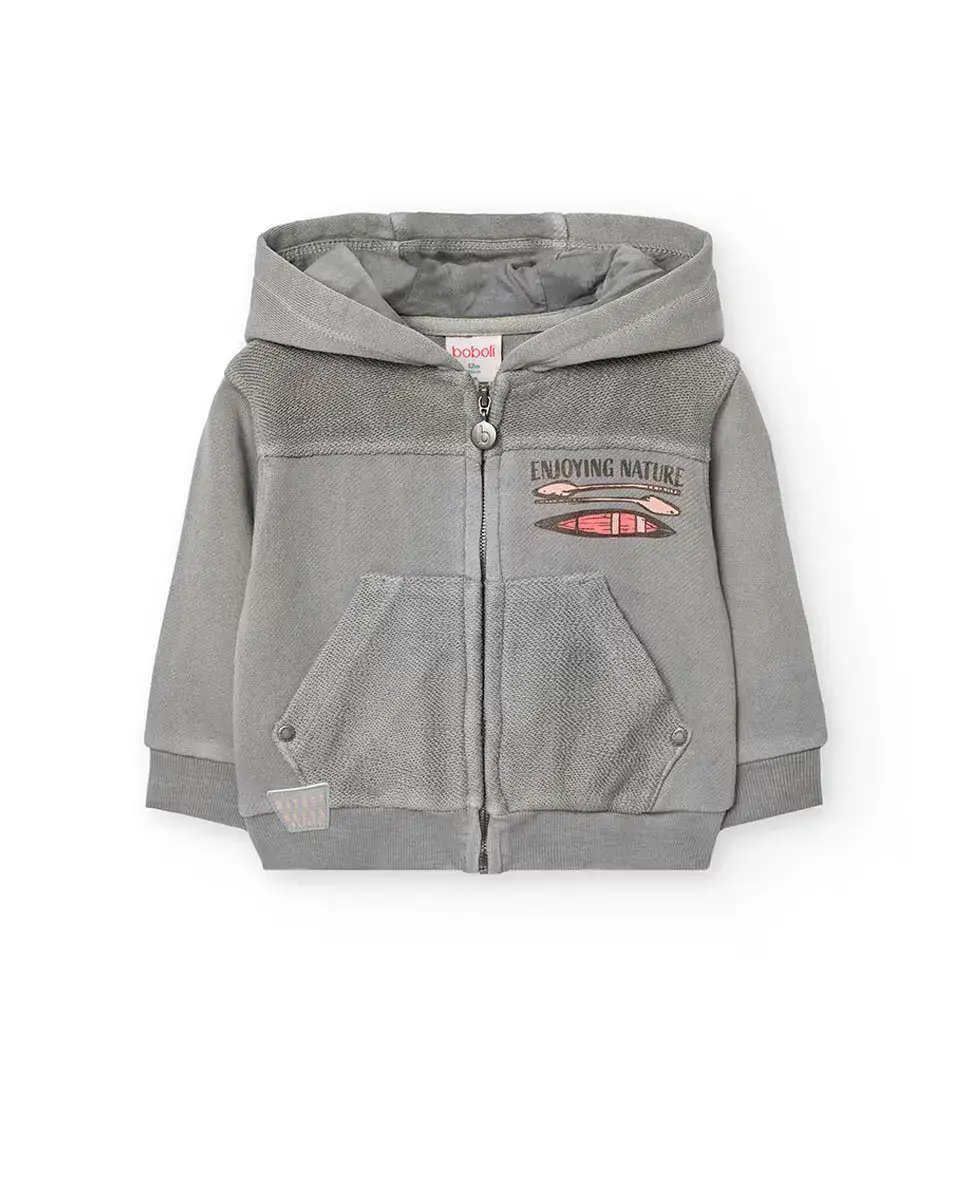 Куртка для мальчика с капюшоном и застежкой-молнией Boboli, цвет Topo
Куртка для мальчика с капюшоном и застежкой-молнией Boboli, цвет Topo