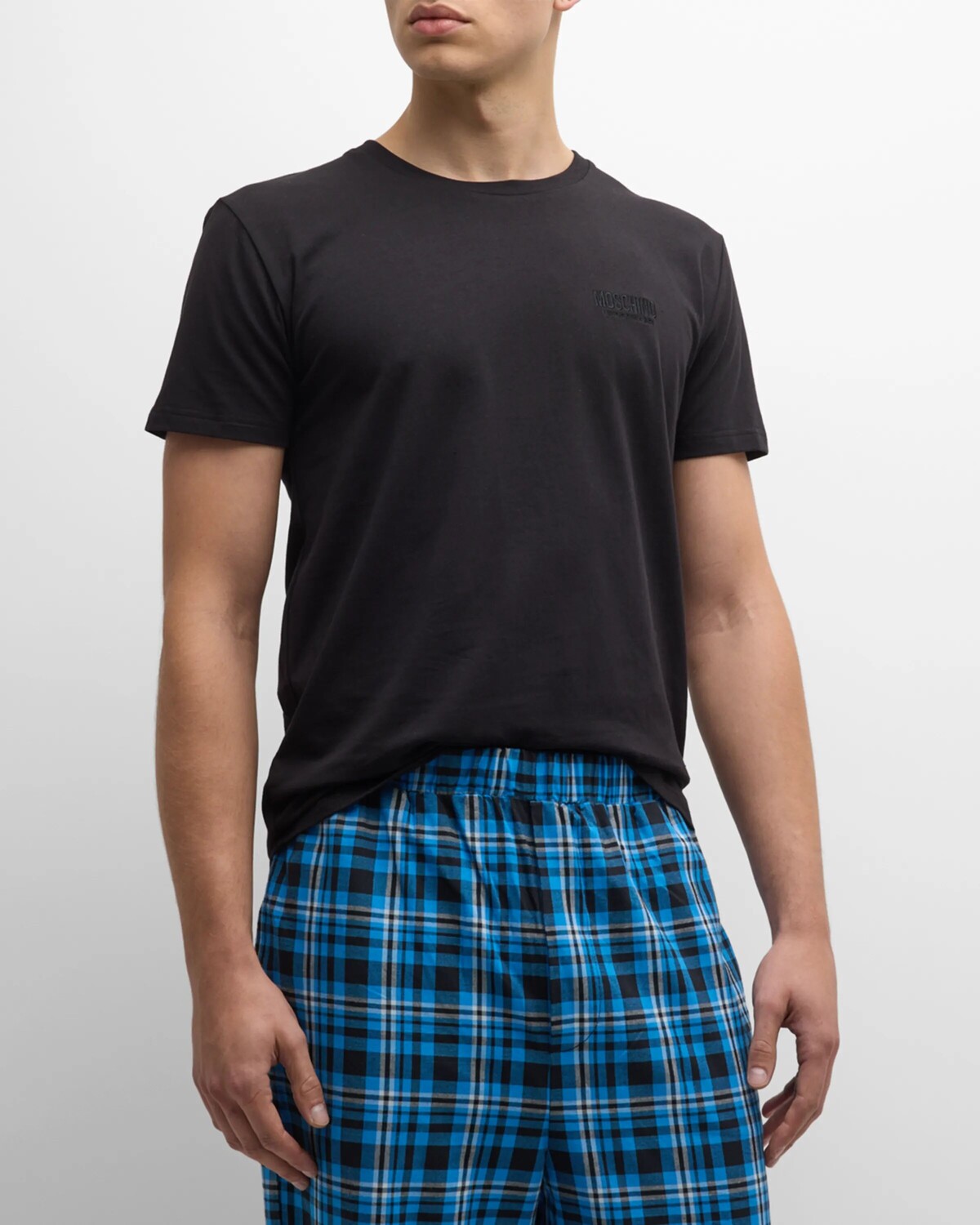 Мужской хлопковый пижамный комплект Moschino, цвет Light Blue Multi
Мужской хлопковый пижамный комплект Moschino, цвет Light Blue Multi