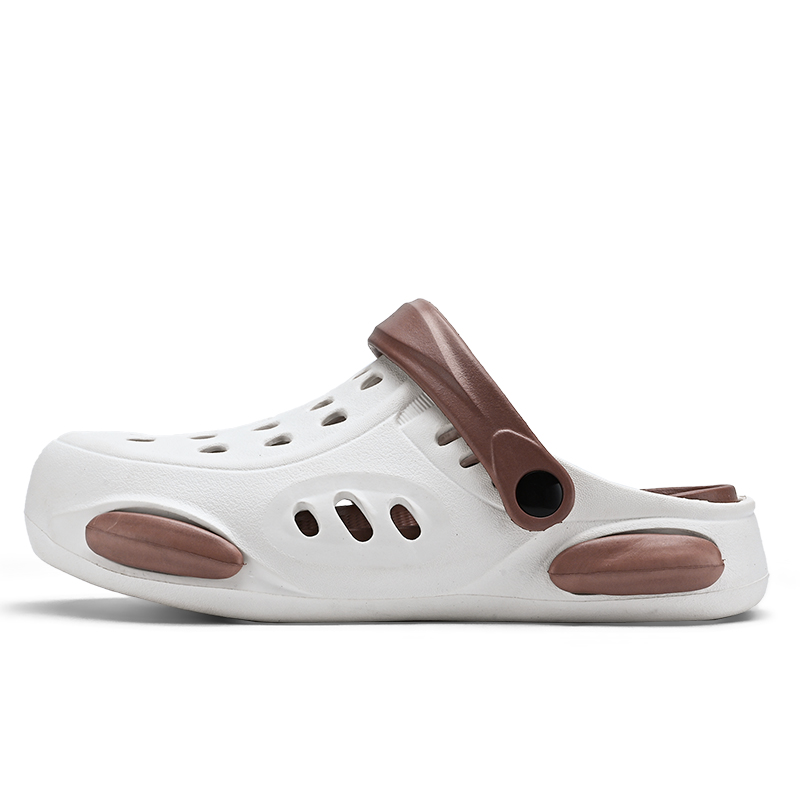 Подростковые износостойкие дышащие детские сабо Rebound NEZHACHAOHAI, белый/коричневый 
Подростковые износостойкие дышащие детские сабо Rebound NEZHACHAOHAI, белый/коричневый