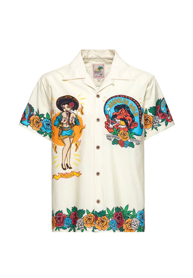 Рубашка с короткими рукавами и эффектным текстовым принтом Acapulco Gold King Kerosin, белый
Рубашка с короткими рукавами и эффектным текстовым принтом Acapulco Gold King Kerosin, белый