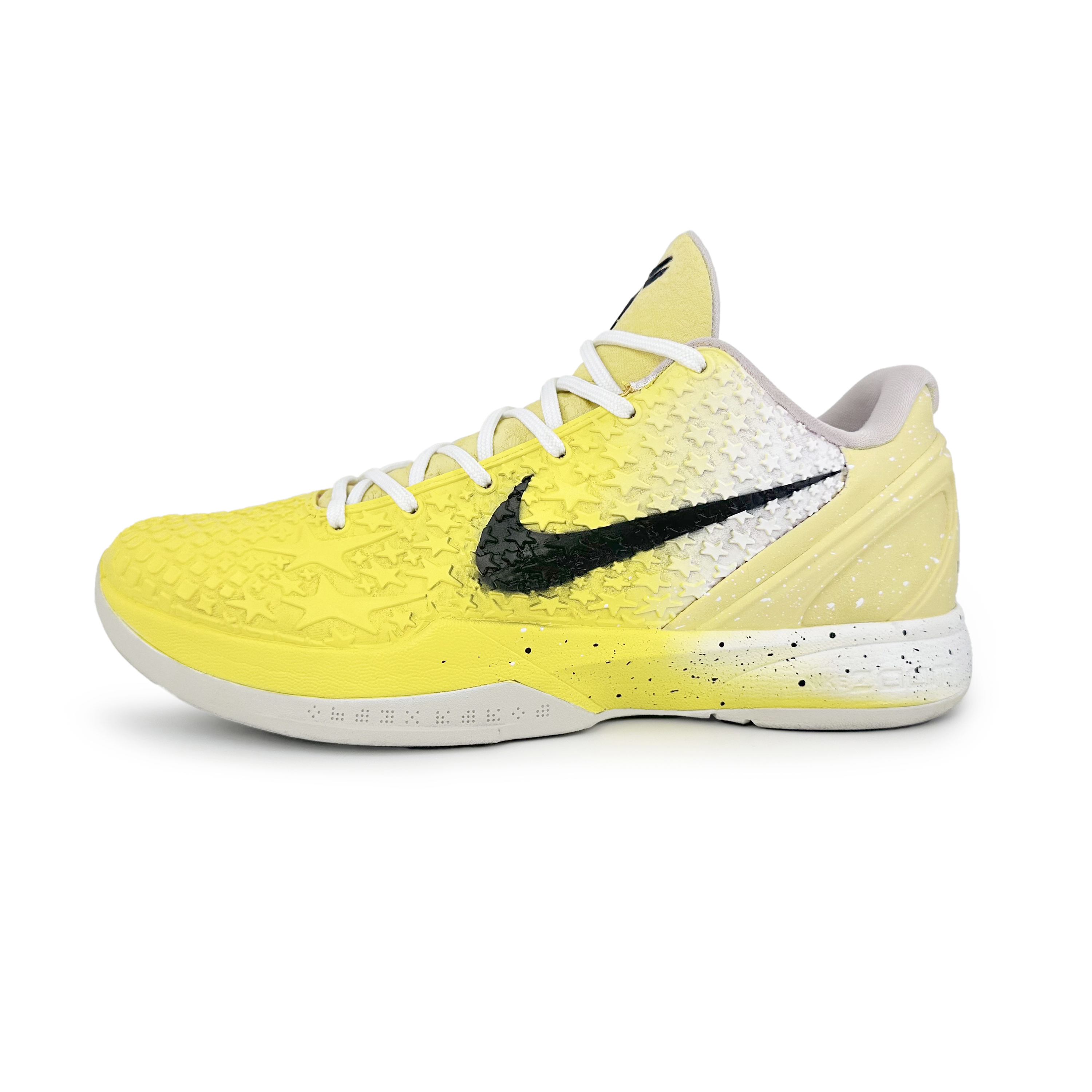 Nike Баскетбольные кроссовки Zoom Kobe 6 мужские низкие, желтые/белые/черные