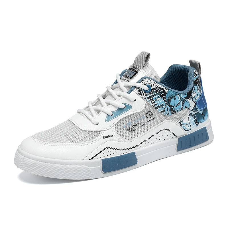 BAKE Скользоустойчивые и дышащие мужские скейтерские кеды низкие бело-голубые, цвет White Blue
BAKE Скользоустойчивые и дышащие мужские скейтерские кеды низкие бело-голубые, цвет White Blue