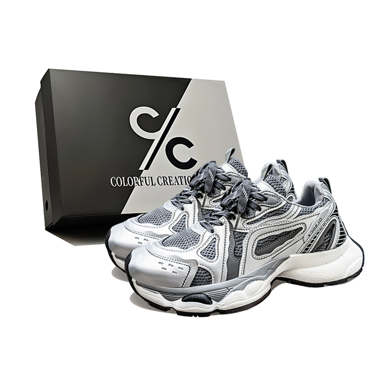 Нескользящие, износостойкие, дышащие, увеличивающие рост низкие кроссовки на массивной подошве для мужчин Colorful Creations, Gray
Нескользящие, износостойкие, дышащие, увеличивающие рост низкие кроссовки на массивной подошве для мужчин Colorful Creations, Gray