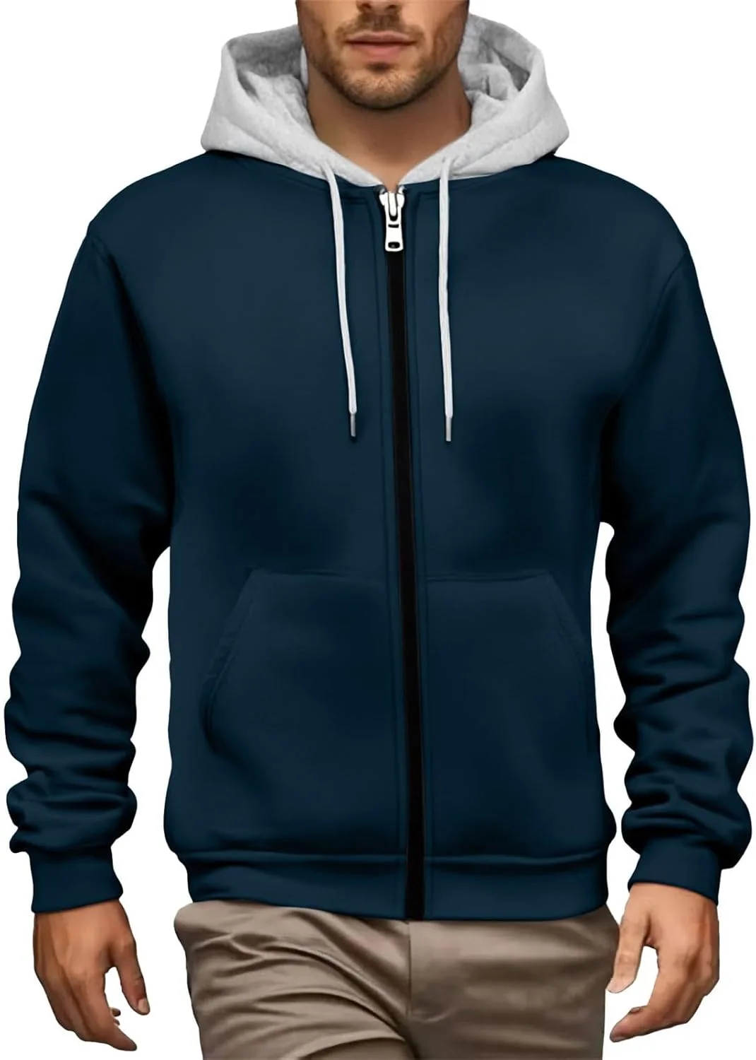 Мужская толстовка с капюшоном на молнии, свободный крой
Мужская толстовка с капюшоном на молнии, свободный крой