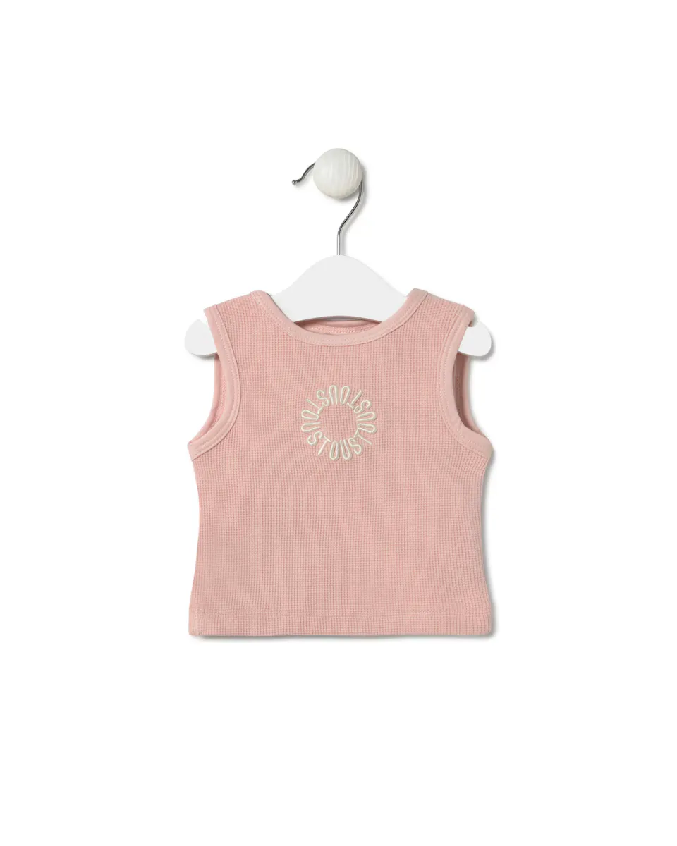 Крашеная детская футболка без рукавов Pique Tous, цвет Rosa
Крашеная детская футболка без рукавов Pique Tous, цвет Rosa