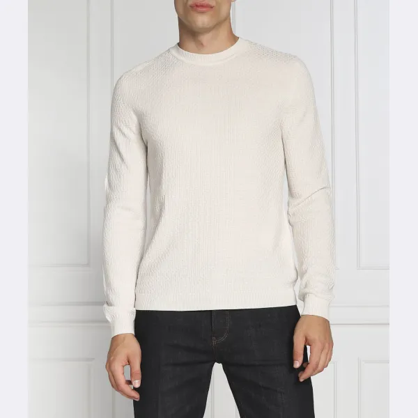 Облегающий свитер с добавлением шерсти Emporio Armani, бежевый
Облегающий свитер с добавлением шерсти Emporio Armani, бежевый