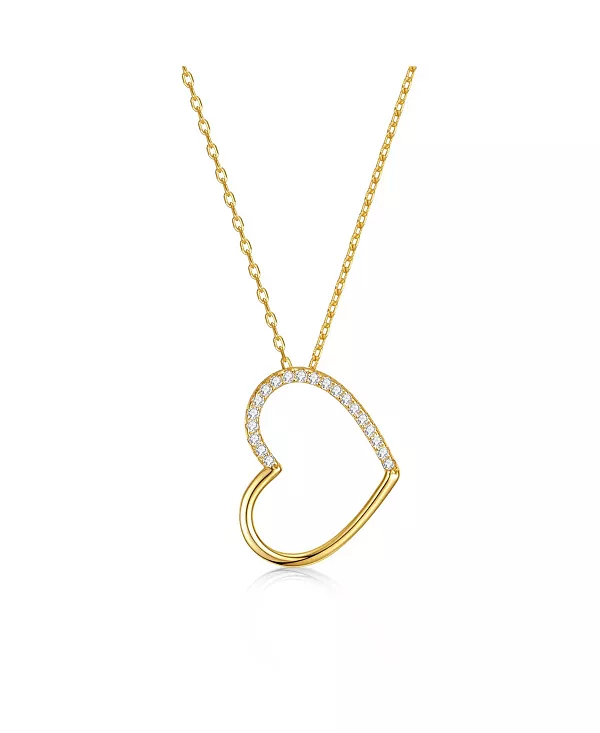 Ожерелье с подвеской в форме сердца из стерлингового серебра 14 карат, покрытого золотом с кубическим цирконием Genevive, gold
Ожерелье с подвеской в форме сердца из стерлингового серебра 14 карат, покрытого золотом с кубическим цирконием Genevive, gold