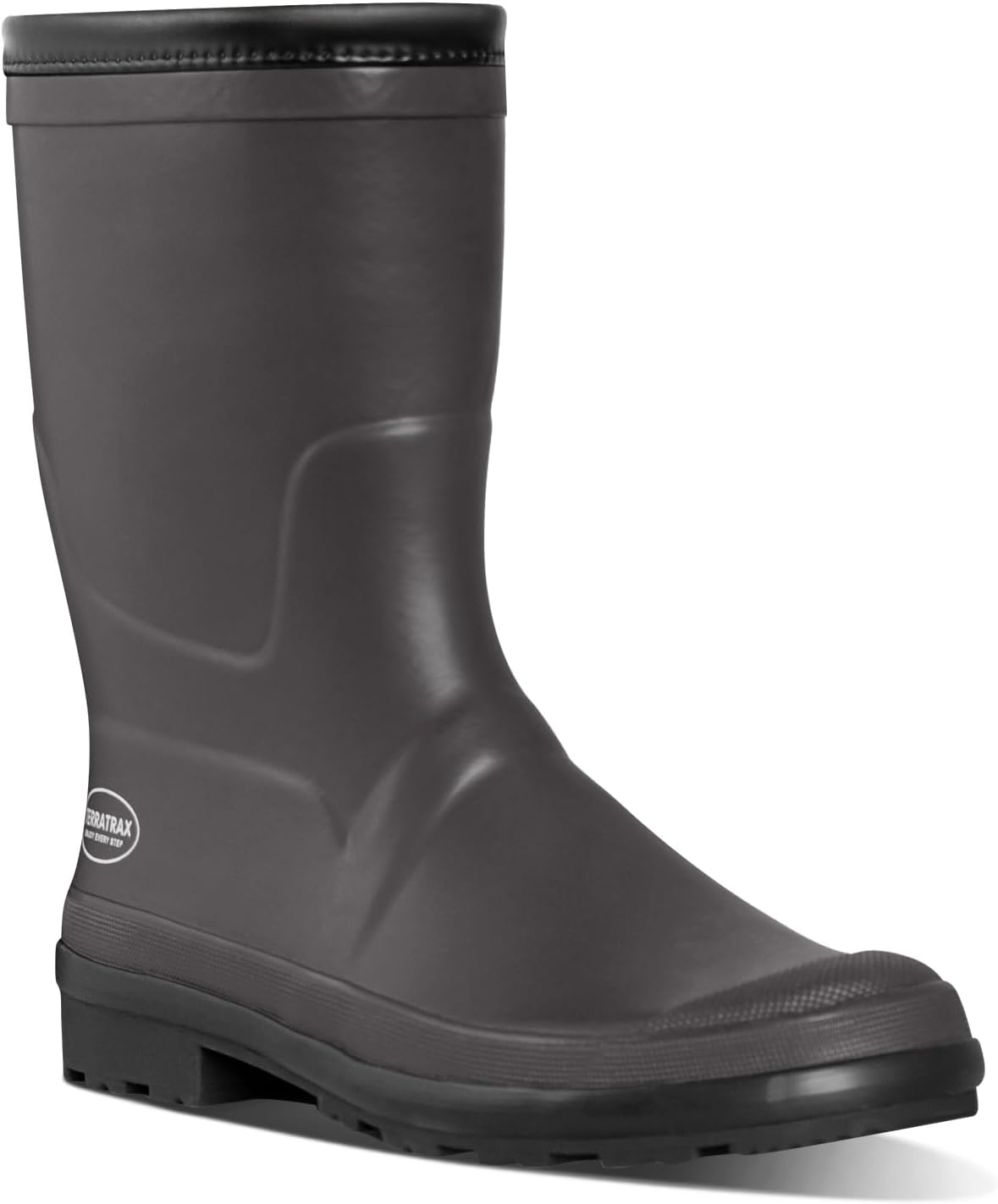 Мужские водонепроницаемые резиновые сапоги TerraTrax до середины голени, с широкой голенью и противоскользящей подошвой, унисекс, для сада, фермы, рыбалки, на любую погоду, серый
Мужские водонепроницаемые резиновые сапоги TerraTrax до середины голени, с широкой голенью и противоскользящей подошвой, унисекс, для сада, фермы, рыбалки, на любую погоду, серый