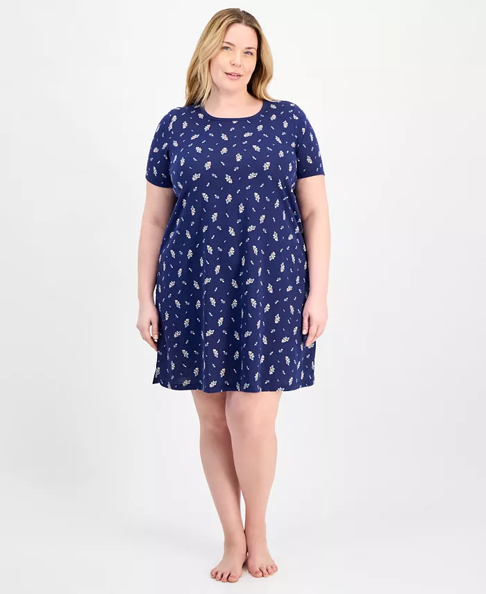 Плюс сайз принтованная короткорукавная ночная сорочка Charter Club, синий
Плюс сайз принтованная короткорукавная ночная сорочка Charter Club, синий