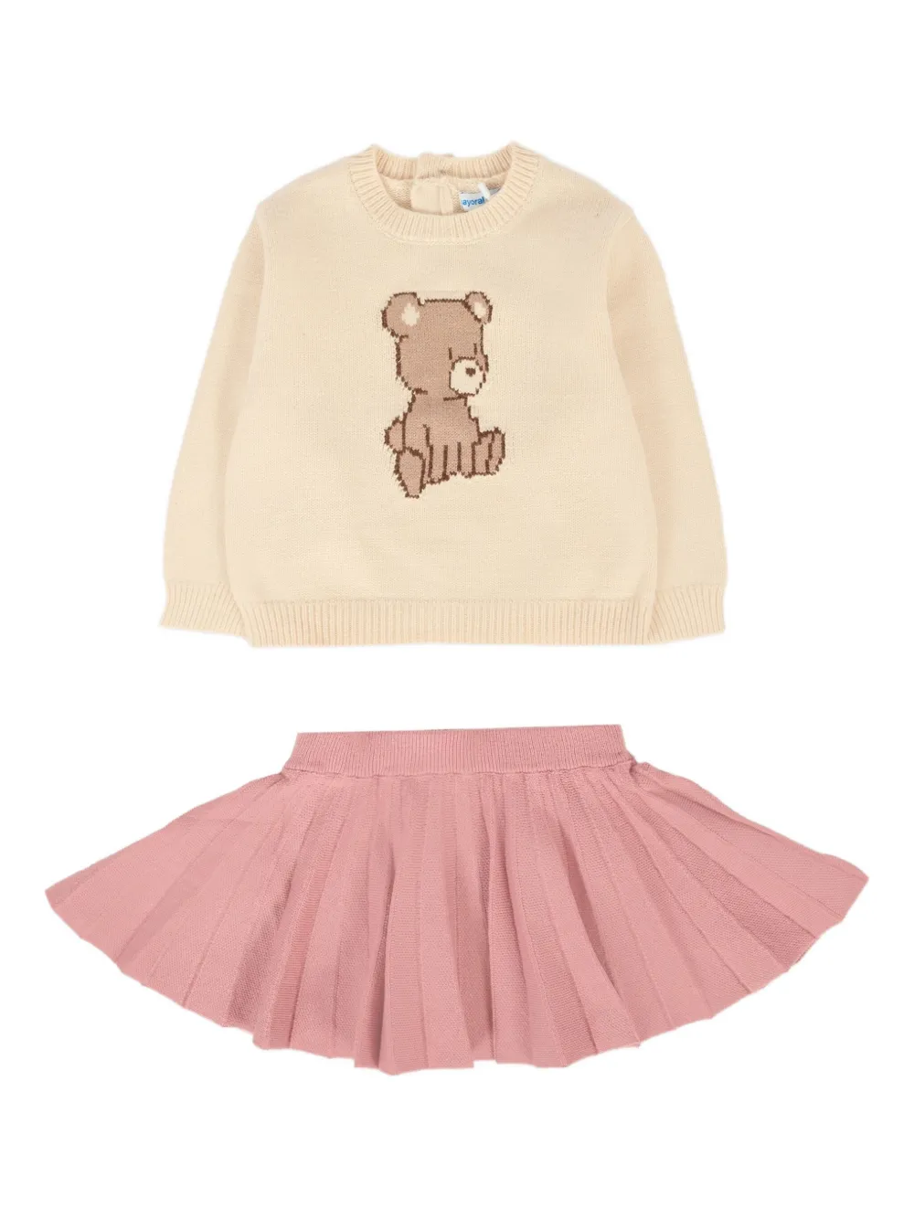Комплект юбки с вышитым медведем Mayoral, розовый
Комплект юбки с вышитым медведем Mayoral, розовый