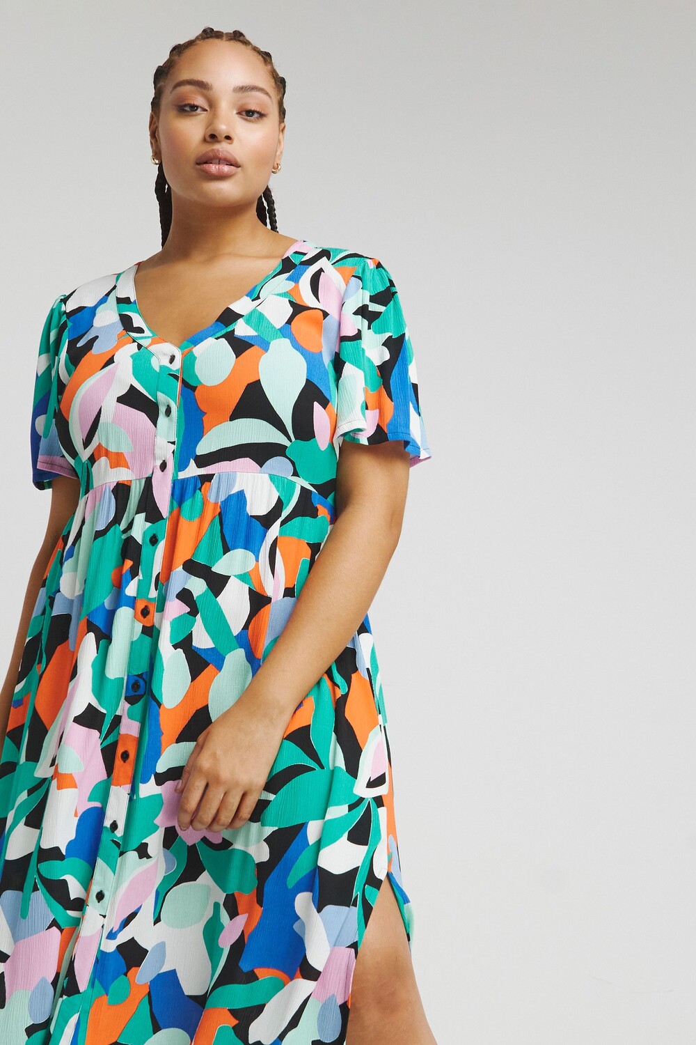 Платье макси с жатой пуговицей Simply Be, черный
Платье макси с жатой пуговицей Simply Be, черный