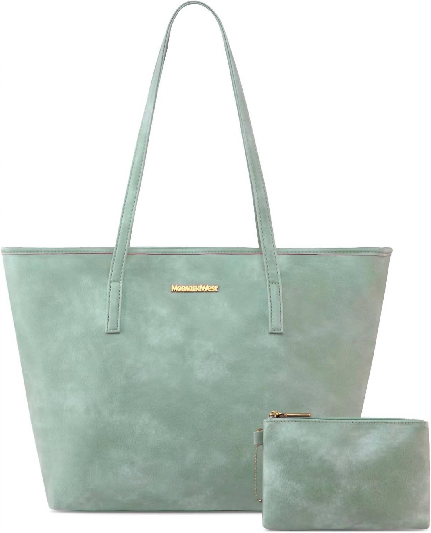 Женская сумка-шоппер мятного цвета Montana West
Женская сумка-шоппер мятного цвета Montana West