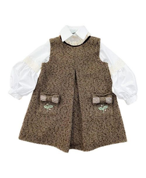 Комплект из платья и блузки с узором «елочка» для девочек Petite Maison Kids, цвет Brown
Комплект из платья и блузки с узором «елочка» для девочек Petite Maison Kids, цвет Brown