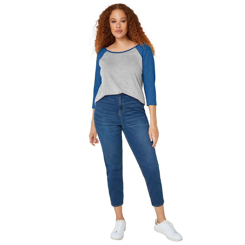 Женская футболка Ellos с цветными блоками и рукавами 3/4 больших размеров, цвет Heather Grey Ocean
Женская футболка Ellos с цветными блоками и рукавами 3/4 больших размеров, цвет Heather Grey Ocean