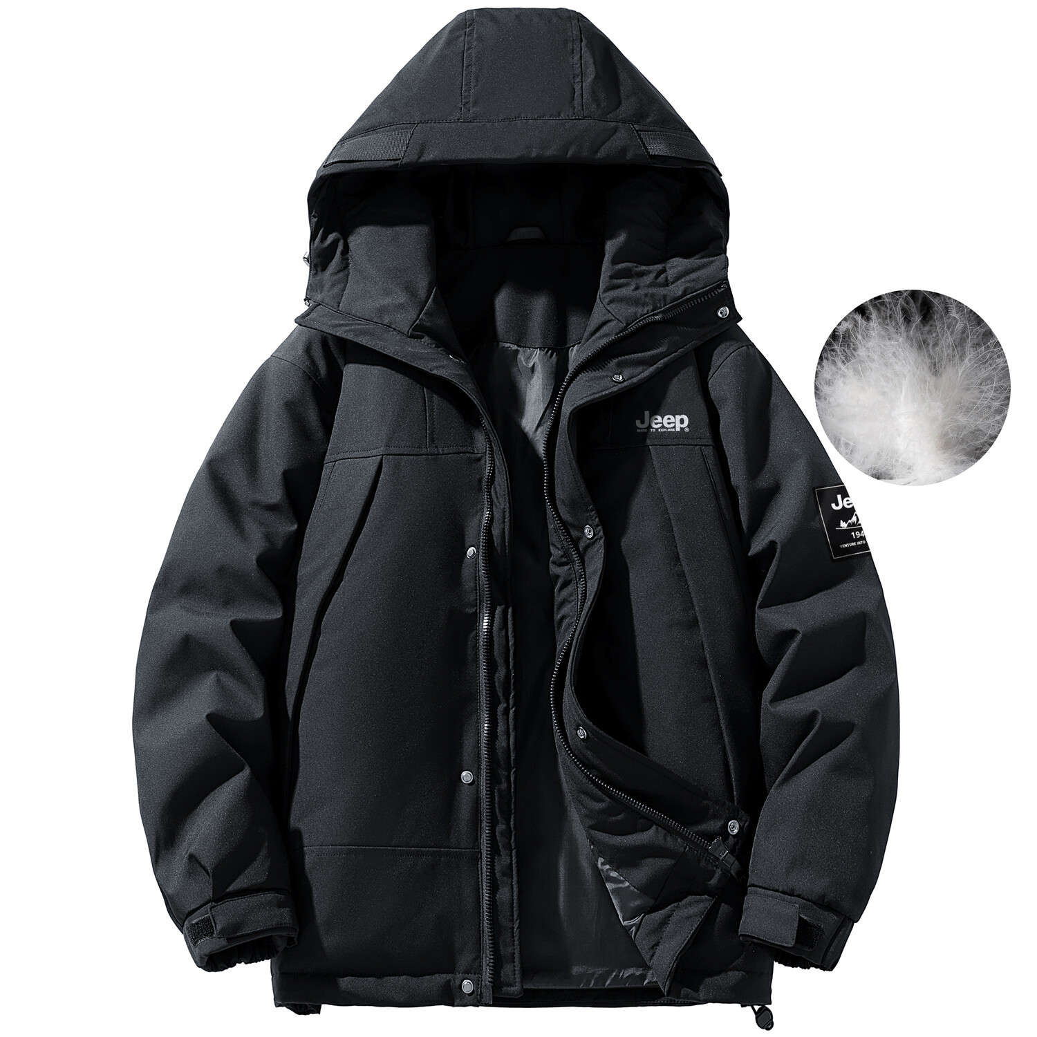 Пуховик унисекс Jeep, хаки
Пуховик унисекс Jeep, хаки