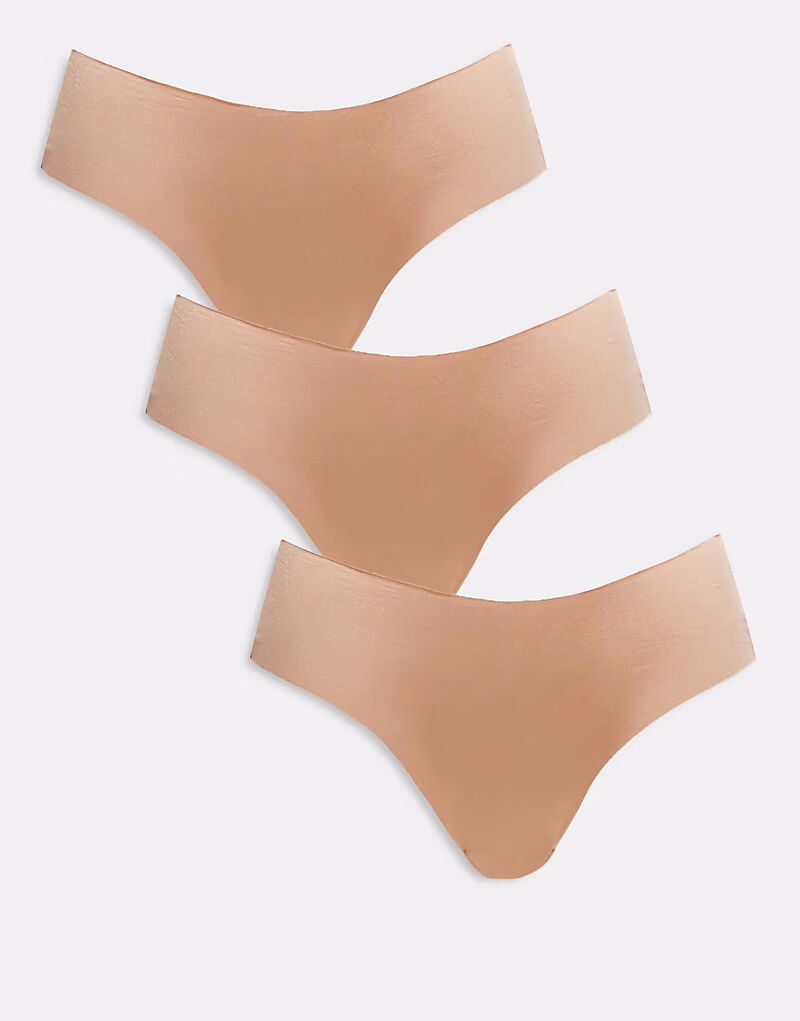 ASOS DESIGN, 3 пары трусиков-бразильеров без VPL и кружева, бежевого цвета
ASOS DESIGN, 3 пары трусиков-бразильеров без VPL и кружева, бежевого цвета