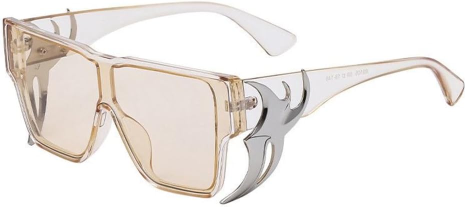 Модные солнцезащитные очки в стиле панк большого размера, роскошные солнцезащитные очки в крупной оправе для мужчин и женщин, трендовые цельные очки с защитой от УФ-излучения UV400 TYUVIVO, C2 Champagne Brown
Модные солнцезащитные очки в стиле панк большого размера, роскошные солнцезащитные очки в крупной оправе для мужчин и женщин, трендовые цельные очки с защитой от УФ-излучения UV400 TYUVIVO, C2 Champagne Brown