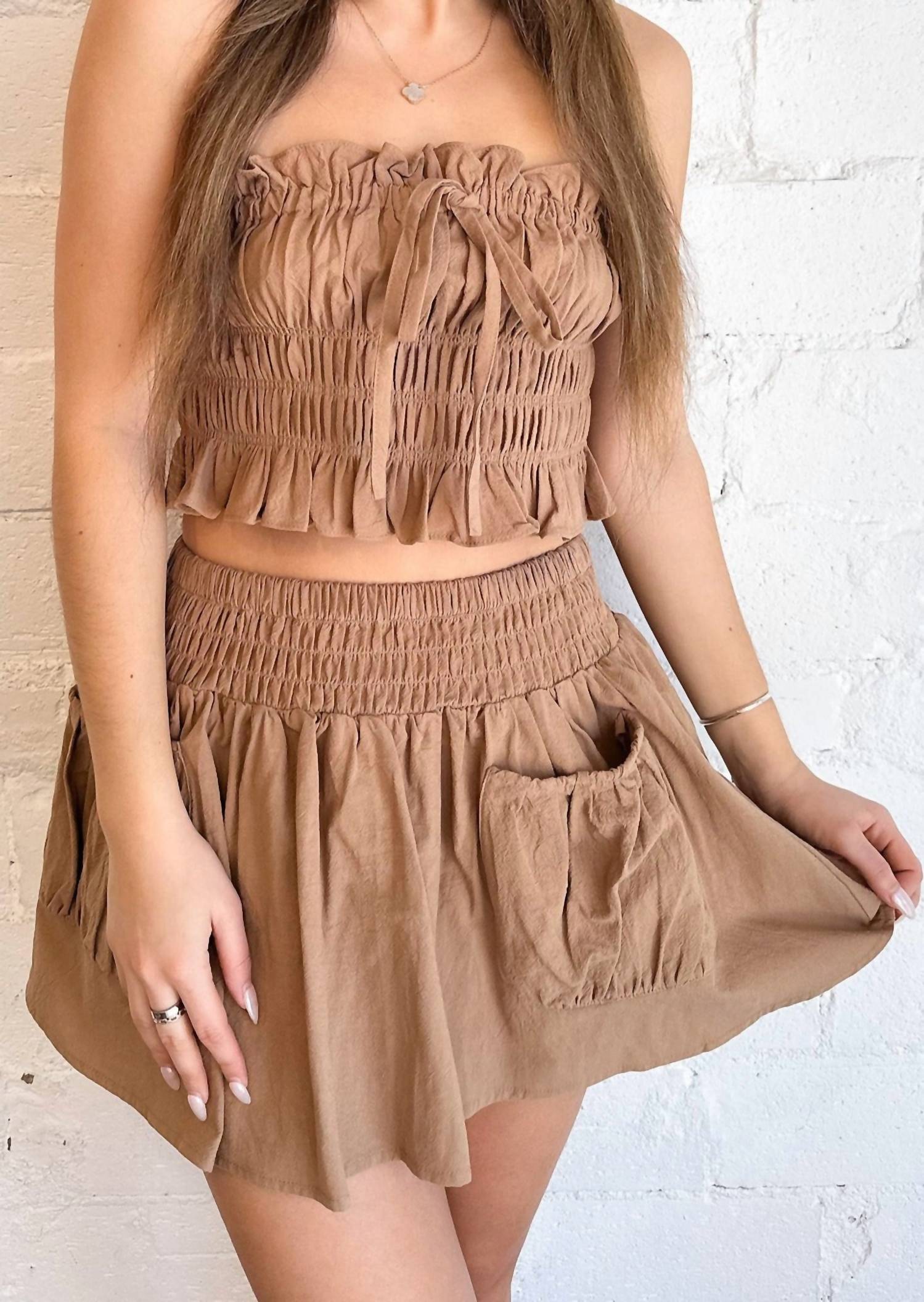 Юбка Set Me Up коричневого цвета day + moon
Юбка Set Me Up коричневого цвета day + moon