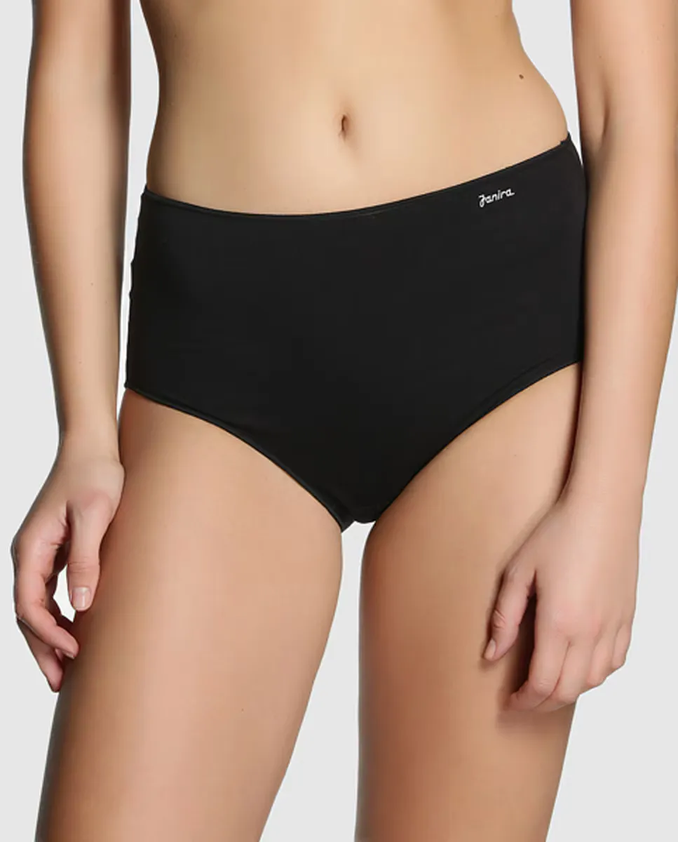 Женские хлопковые трусики Janira с максимальным комфортом, черный 
Женские хлопковые трусики Janira с максимальным комфортом, черный