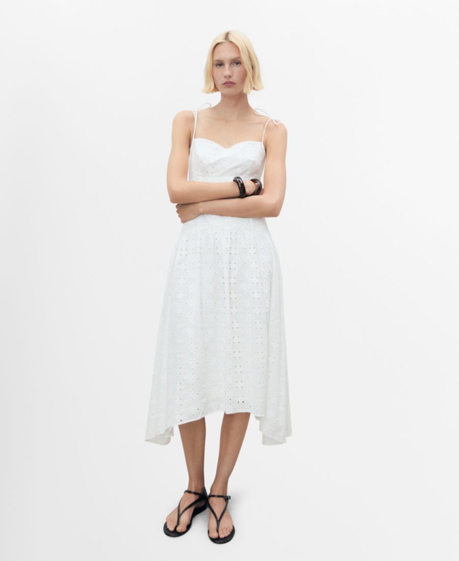 Женское миди-платье с ажурной отделкой MANGO, White
Женское миди-платье с ажурной отделкой MANGO, White