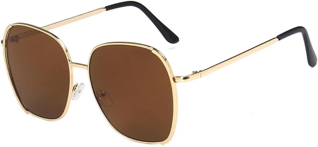 Солнцезащитные очки с защитой UV400 | Увеличенная металлическая оправа, цветные линзы | Для женщин и мужчин, для занятий спортом на открытом воздухе и вождения DSVIGF, Gold Brown
Солнцезащитные очки с защитой UV400 | Увеличенная металлическая оправа, цветные линзы | Для женщин и мужчин, для занятий спортом на открытом воздухе и вождения DSVIGF, Gold Brown