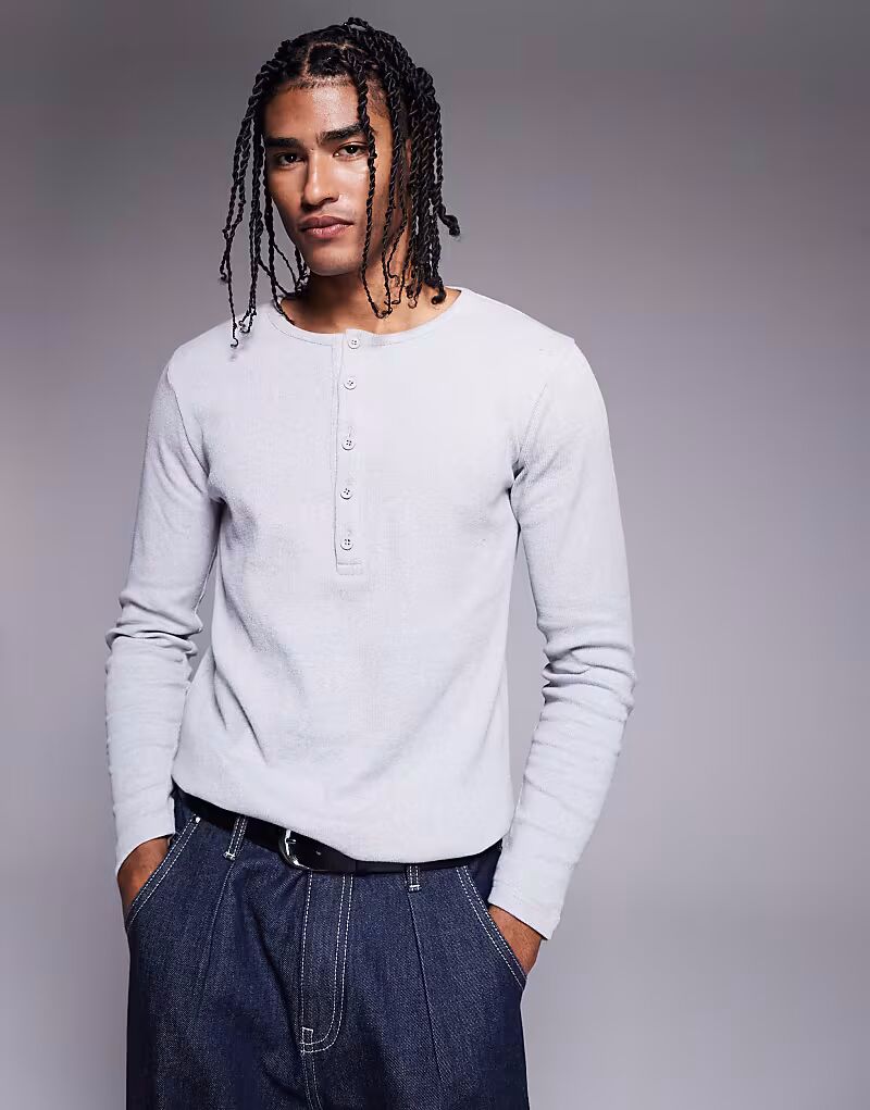 Футболка ASOS DESIGN muscle fit с длинными рукавами и воротником-хенли серого меланжевого цвета
Футболка ASOS DESIGN muscle fit с длинными рукавами и воротником-хенли серого меланжевого цвета