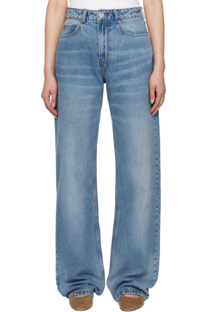 Синие хлопковые джинсы большого размера AMI Paris
Синие хлопковые джинсы большого размера AMI Paris