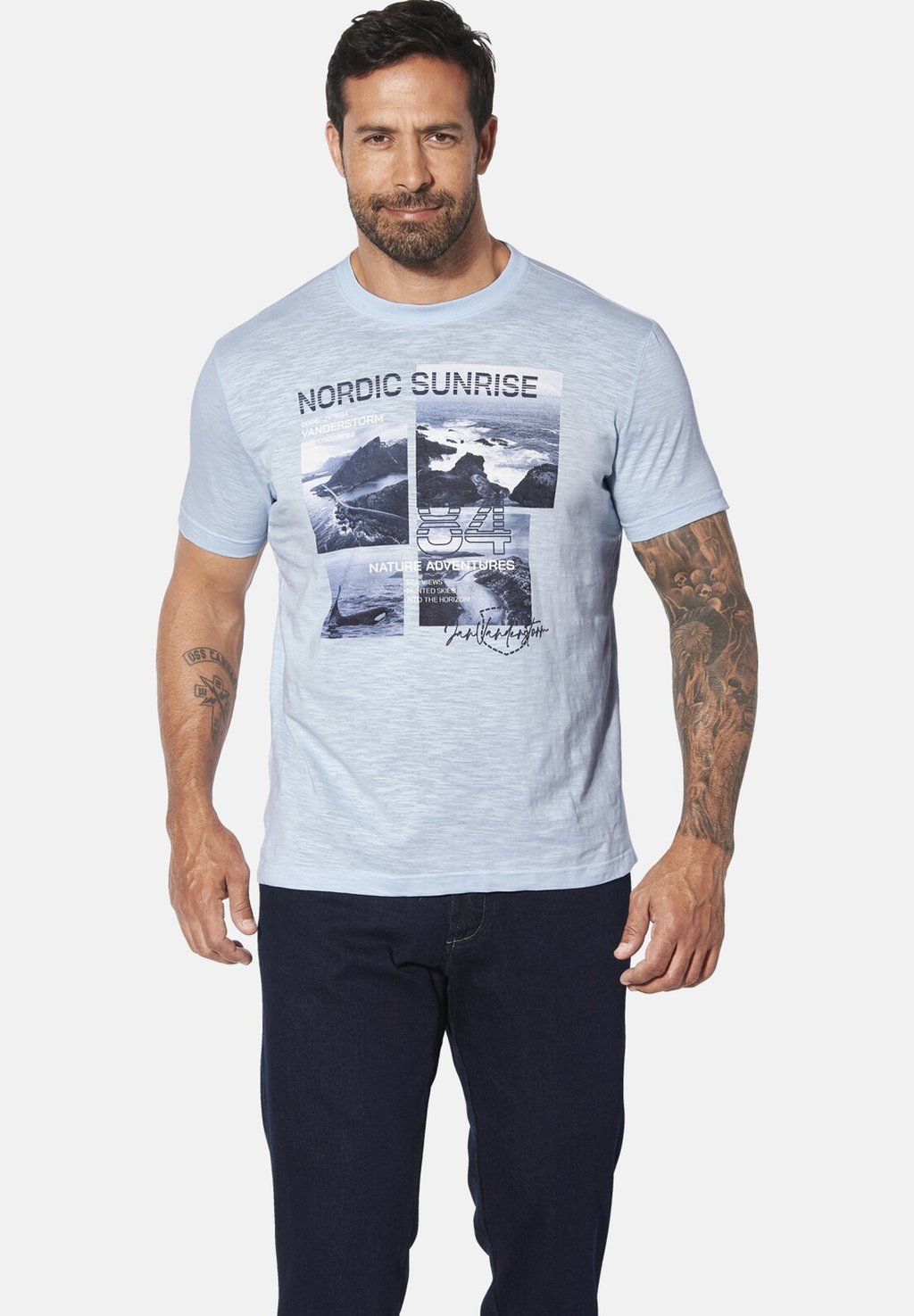 Футболка с принтом INGTON Jan Vanderstorm, светло-голубой 
Футболка с принтом INGTON Jan Vanderstorm, светло-голубой